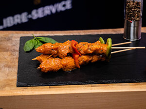 Brochette de veau aux agrumes